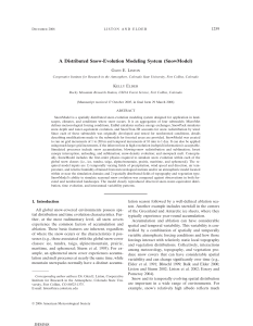 A Distributed Snow-Evolution Modeling System (SnowModel) 1259 G E. L