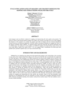 EVALUATING ASTER SATELLITE IMAGERY AND GRADIENT MODELING FOR