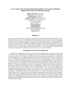 EVALUATING THE ASTER SENSOR FOR MAPPING AND CHARACTERIZING