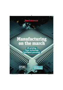 Manufacturing on the march 3D printing