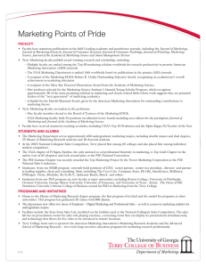 Marketing Points of Pride FACULTY