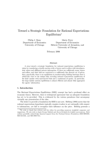 Toward a Strategic Foundation for Rational Expectations Equilibrium