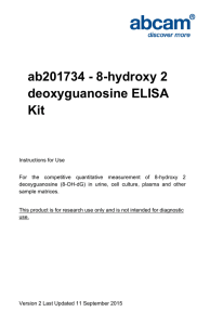 ab201734 - 8-hydroxy 2 deoxyguanosine ELISA Kit