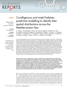 Coralligenous and mae¨rl habitats: predictive modelling to identify their