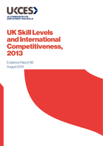 UK Skill Levels and International Competitiveness, 2013