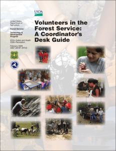 Volunteers in the Forest Service: A Coordinator’s Desk Guide