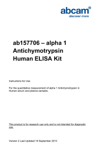 ab157706 – alpha 1 Antichymotrypsin Human ELISA Kit