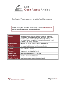 Geo-located Twitter as proxy for global mobility patterns Please share