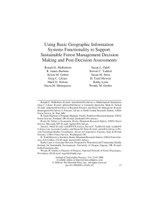 Using Basic Geographic Information Systems Functionality to Support Sustainable Forest Management Decision