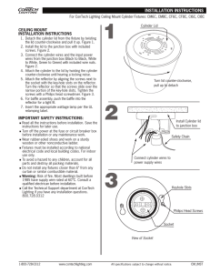 CEILING MOUNT INSTALLATION INSTRUCTIONS
