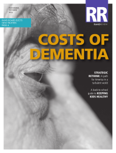 RR COSTS OF DEMENTIA R