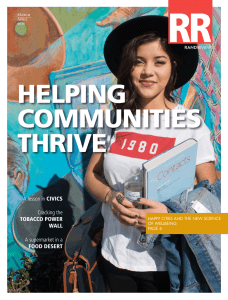 RR HELPING COMMUNITIES THRIVE