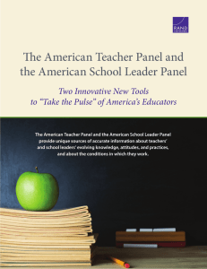 The American Teacher Panel and the American School Leader Panel