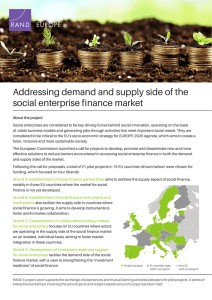 Addressing demand and supply side of the social enterprise finance market