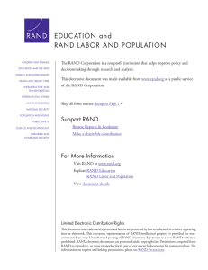 EDUCATION and RAND LABOR AND POPULATION