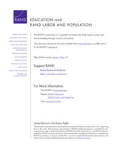 EDUCATION and RAND LABOR AND POPULATION