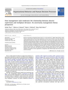 How management style moderates the relationship between abusive