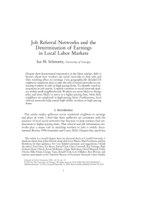 Job Referral Networks and the Determination of Earnings in Local Labor Markets