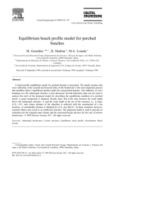 Equilibrium beach profile model for perched beaches ´ M. Gonzalez