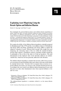 Explaining Asset Mispricing Using the Resale Option and Inflation Illusion R E