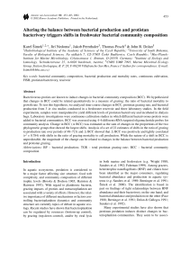 Altering the balance between bacterial production and protistan