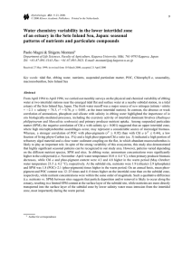 Water chemistry variability in the lower intertidal zone