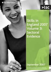 Skills in England 2007 Volume 3: Sectoral