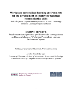 Workplace personalised learning environments for the development of employees’ technical communicative skills