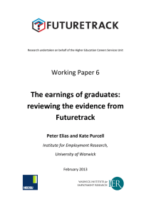 The earnings of graduates: reviewing the evidence from Futuretrack Working Paper 6