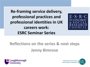 Re-framing service delivery, professional practices and professional identities in UK careers work: