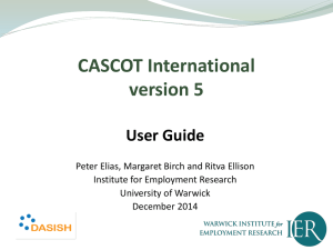 CASCOT International version 5 User Guide
