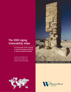 The 2003 Aging Vulnerability Index An Assessment of the Capacity