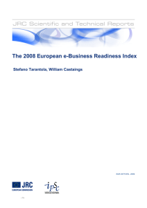 The 2008 European e-Business Readiness Index Stefano Tarantola, William Castaings