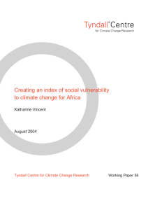 Creating an index of social vulnerability to climate change for Africa