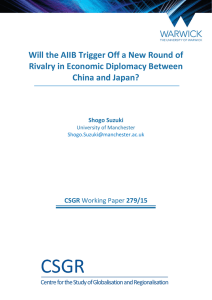 Will the AIIB Trigger Off a New Round of CSGR