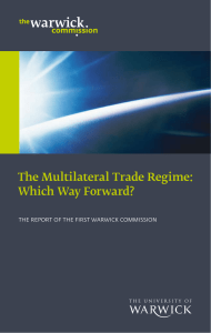 The Multilateral Trade Regime: Which Way Forward?