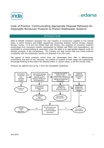 Code of Practice: Communicating Appropriate Disposal Pathways for