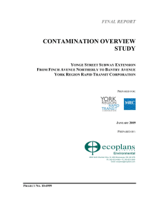 CONTAMINATION OVERVIEW STUDY FINAL REPORT Y