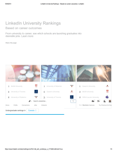 LinkedIn University Rankings Based on career outcomes Learn more