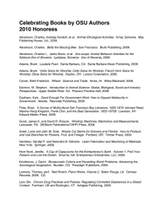 Celebrating Books by OSU Authors 2010 Honorees