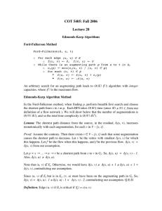 COT 5405: Fall 2006 Lecture 28  Edmonds-Karp Algorithms