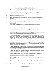 Terms and Conditions of Sale for Multi-User Licences