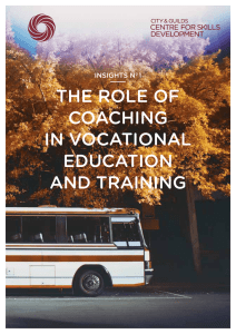 the role of coachIng In vocatIonal educatIon