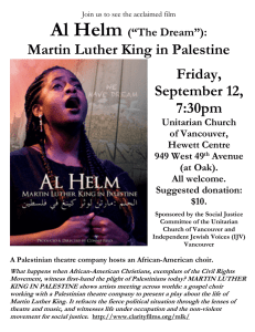 Al Helm Martin Luther King in Palestine Friday, September 12,