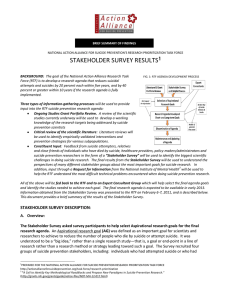 STAKEHOLDER SURVEY RESULTS 1