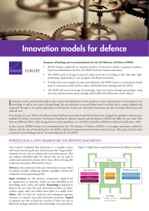 Innovation models for defence