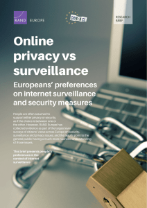 Online privacy vs surveillance Europeans’ preferences