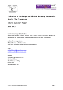 Evaluation  of  the  Drugs  and ... Results Pilot Programme Interim Summary Report