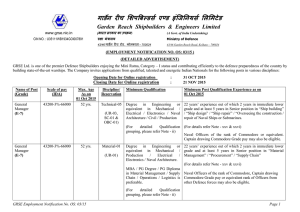 गार्डेन रीच शिपबिल्र्डर्स एण्र्ड इंजिननयर्स शिशिटेर्ड