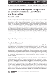 US–European Intelligence Co-operation on Counter-Terrorism: Low Politics and Compulsion The British Journal of